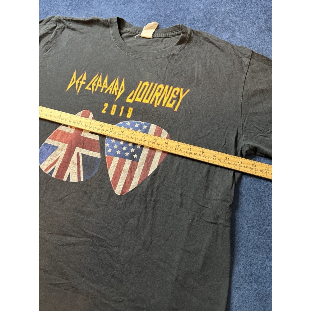 Def Leppard Journey 2018 Tour Rock Tee Shirt Gildan Softstyle Black XL